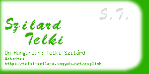 szilard telki business card